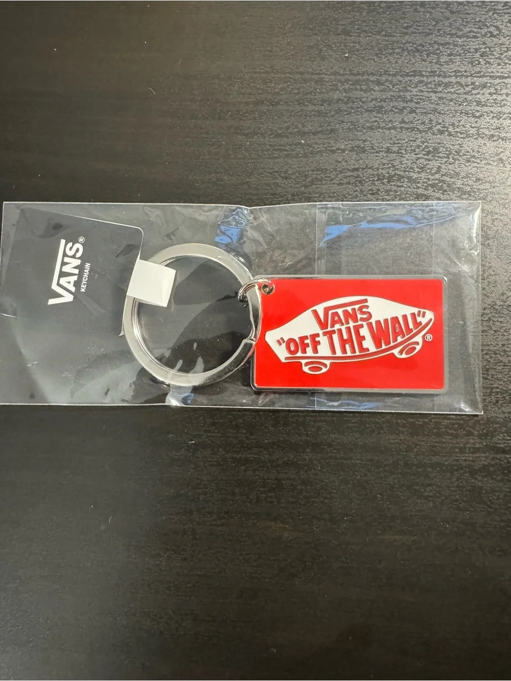 Vans Red 'Off The Wall' Logo Key Ring